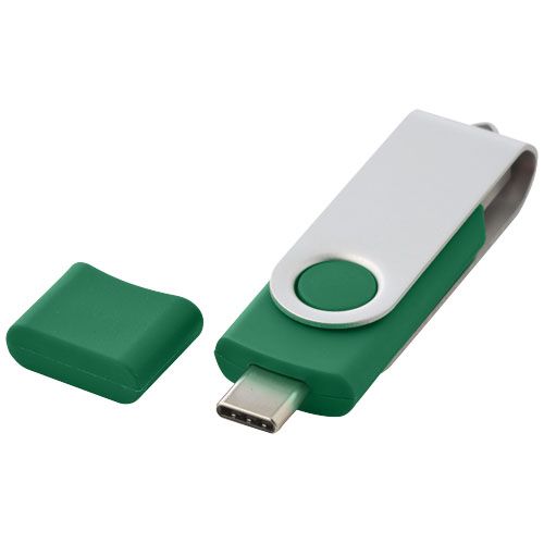 green Memoria USB tipo C giratoria OTG