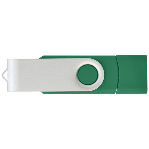green Memoria USB tipo C giratoria OTG