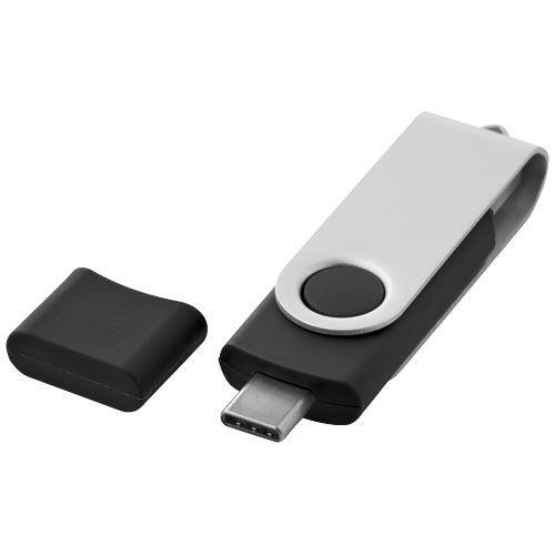 black Memoria USB tipo C giratoria OTG
