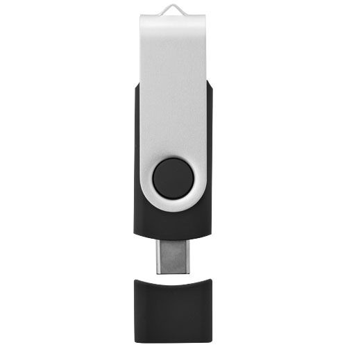 black Memoria USB tipo C giratoria OTG