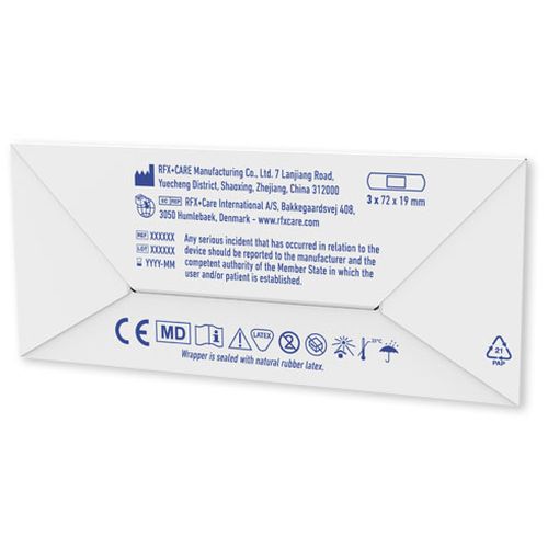 white Apósitos de 3 piezas en minisobre de papel impreso a todo color