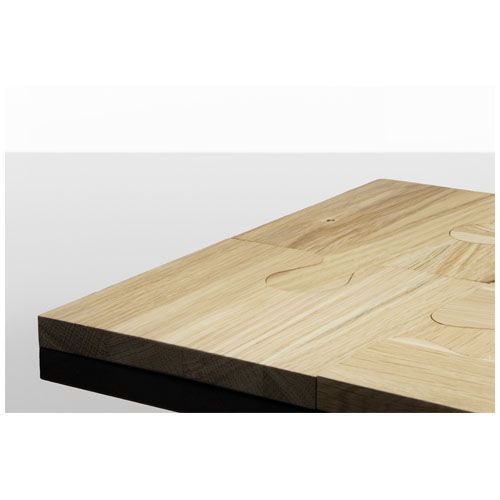 Tabla de cortar de roble en forma de puzle 