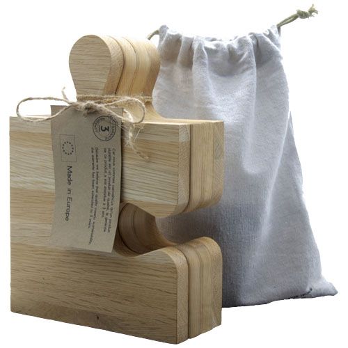 madera Tabla de cortar de roble en forma de puzle