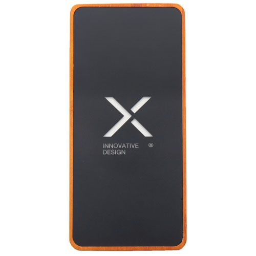 madera/negro Batería externa magnética de madera de 10 000 mAh y 15 W