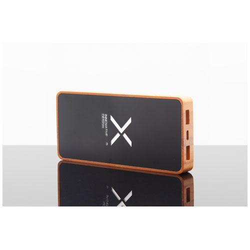 madera/negro Batería externa magnética de madera de 10 000 mAh y 15 W