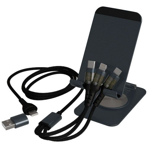 Soporte para teléfono plegable con cable de carga 3 en 1 