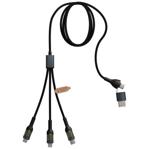Soporte para teléfono plegable con cable de carga 3 en 1 