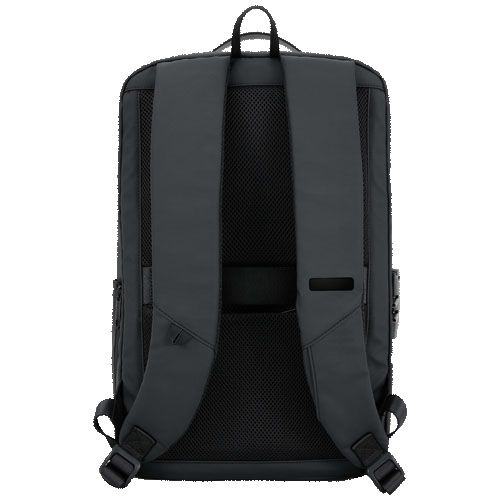 black Mochila con protección, batería externa integrada de 10 000 mAh y cable de carga 3 en 1