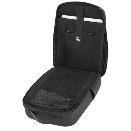 black Mochila con protección, batería externa integrada de 10 000 mAh y cable de carga 3 en 1