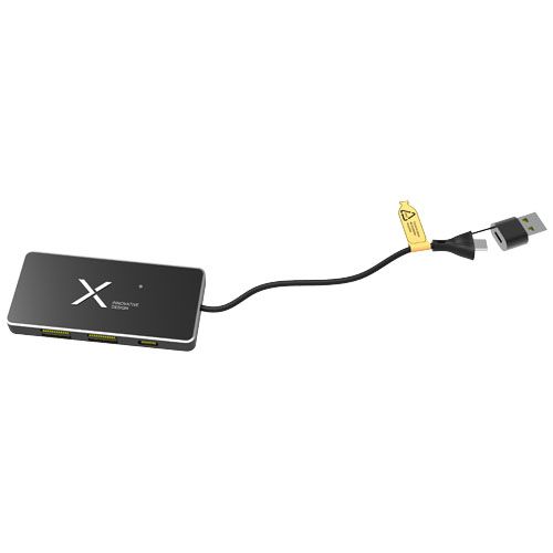 Hub USB 8 en 1 con doble entrada y 6 puertos 
