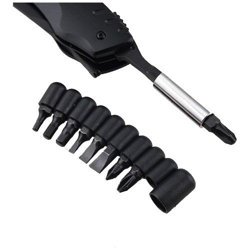 black Navaja de bolsillo multiusos con 10 funciones