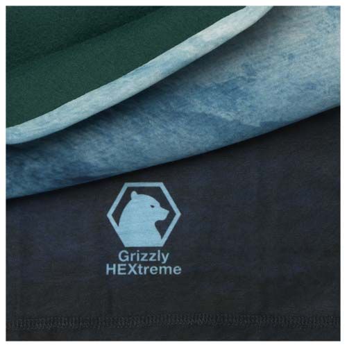 verde bosque Bufanda versátil en sublimación, capa de polar y dobladillo