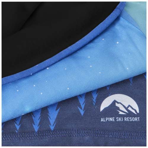 black Bufanda versátil en sublimación, capa de polar y dobladillo