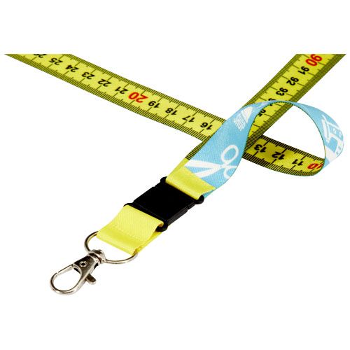 Isla lanyard de 1 metro en PET reciclado con sublimación con cierre de seguridad