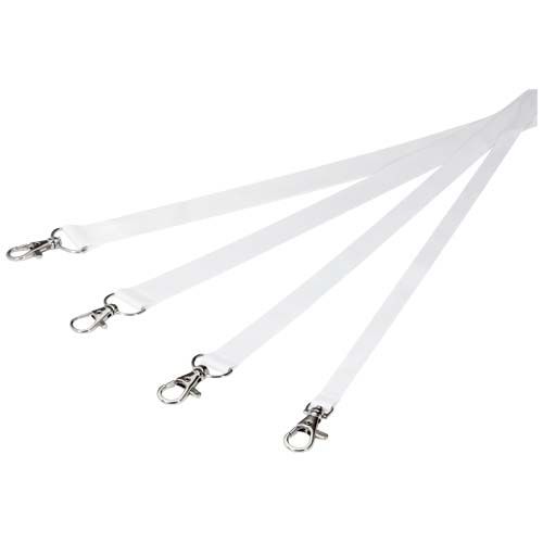 Leia lanyard de RPET en sublimación con 2 mosquetones