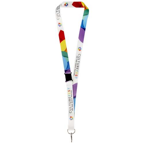 Lois lanyard de RPET en sublimación y cierre de seguridad