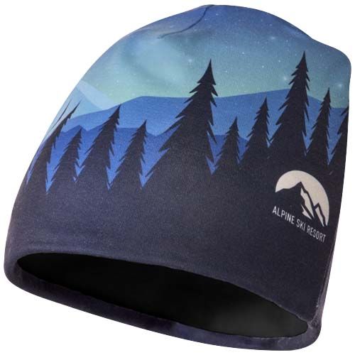 black Gorro de RPET en sublimación y una capa de polar