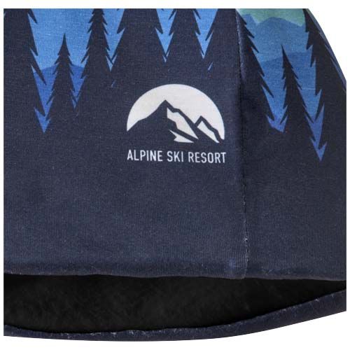 black Gorro de RPET en sublimación y una capa de polar