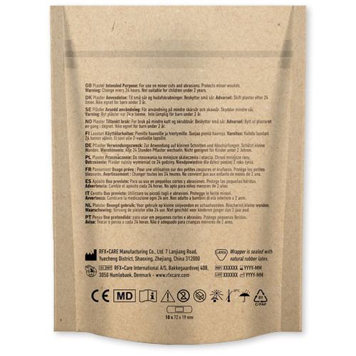 Apósitos de 10 piezas en sobre de papel impreso a todo color