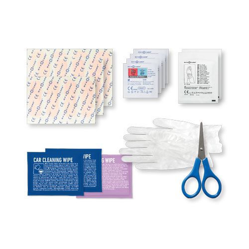 white MyKit Coche Kit de primeros auxilios en bolsa de papel