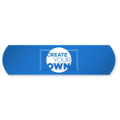 white 10 tiritas personalizables envasados en un sobre de papel kraft impreso a todo color