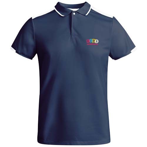 azul marino/blanco Polo deportivo de manga corta infantil