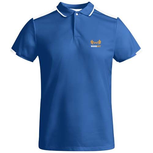 azulón/blanco Polo deportivo de manga corta infantil de 150 g/m² Tamil