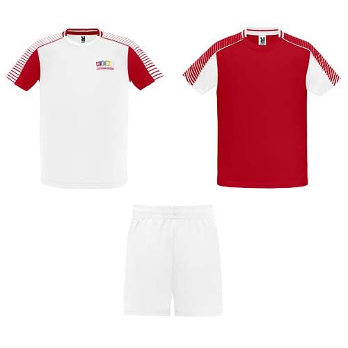 blanco/rojo Conjunto deportivo infantil de 140 g/m² Juve