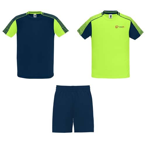 verde fluo/azul marino Conjunto deportivo infantil de 140 g/m² Juve