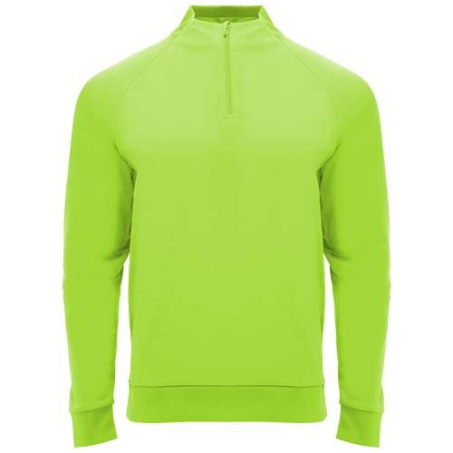 verde fluo Sudadera infantil de manga larga con cremallera 1/4