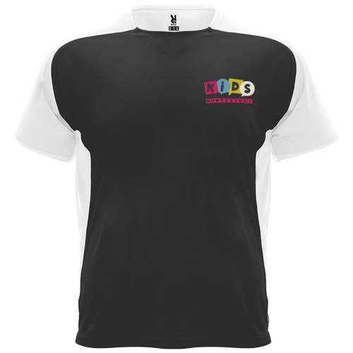 negro/blanco Camiseta deportiva de manga corta infantil