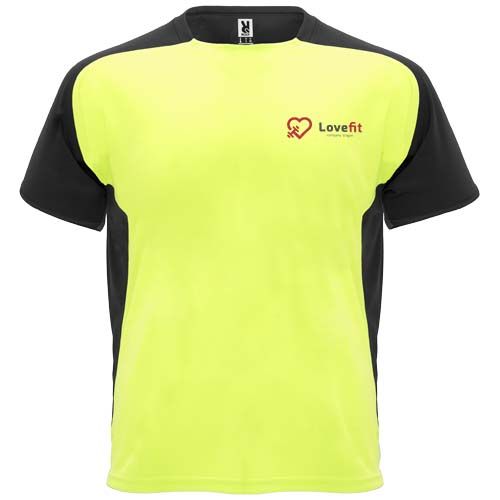 amarillo fluo/negro Camiseta deportiva de manga corta infantil