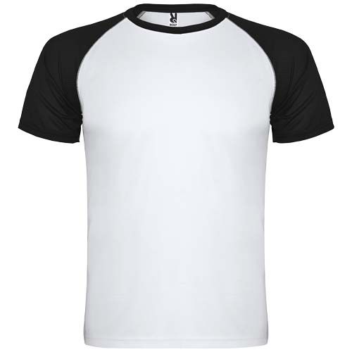 blanco/negro Camiseta deportiva de manga corta infantil