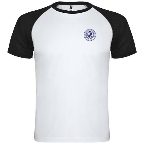 blanco/negro Camiseta deportiva de manga corta infantil