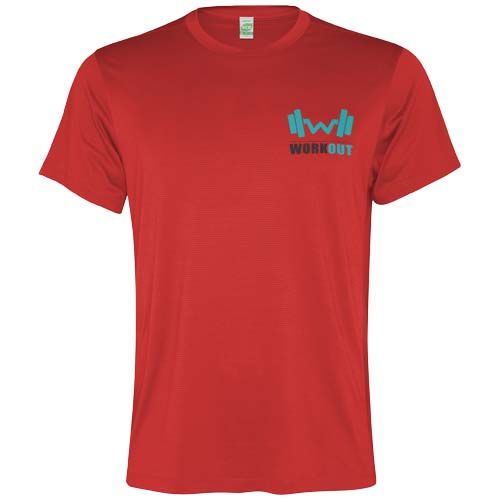 red Camiseta deportiva de manga corta para hombre de 100 g/m² Slam