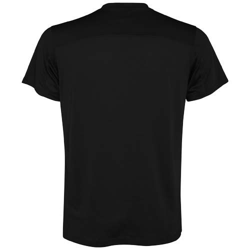black Camiseta deportiva de manga corta para hombre