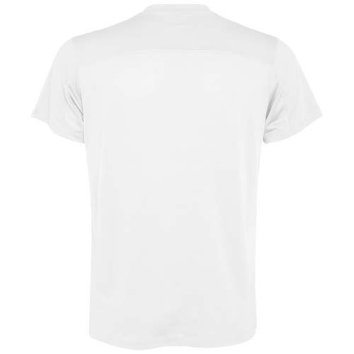 white Camiseta deportiva de manga corta para hombre
