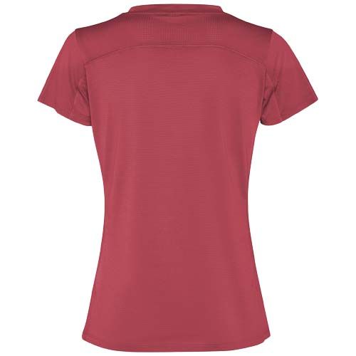 rojo baya Camiseta deportiva de manga corta para mujer