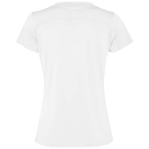 white Camiseta deportiva de manga corta para mujer