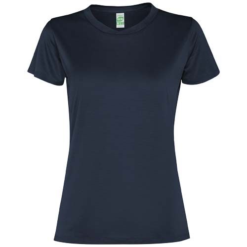 azul marino Camiseta deportiva de manga corta para mujer