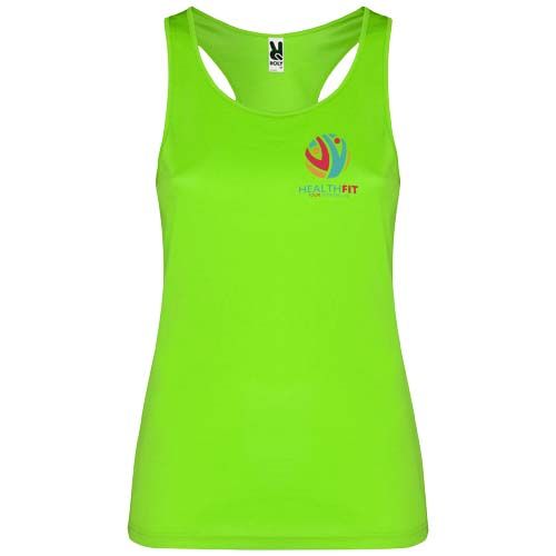 verde lima Camiseta deportiva sin mangas para mujer