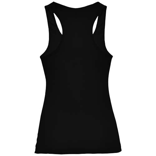 black Camiseta deportiva sin mangas para mujer
