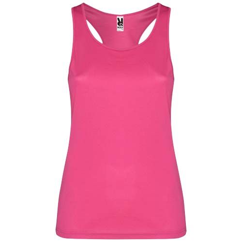 rosa vivo Camiseta deportiva sin mangas para mujer