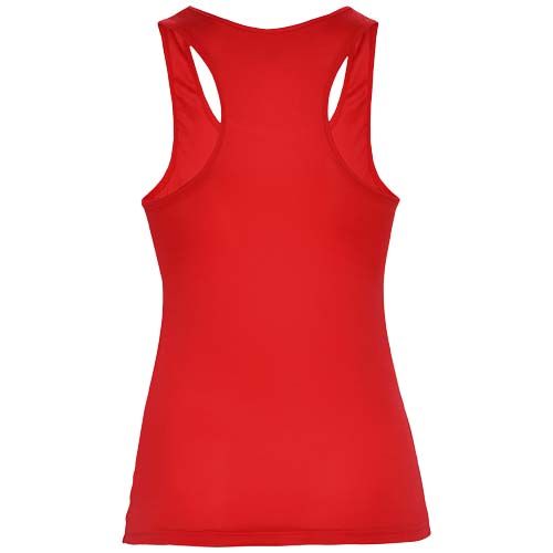 red Camiseta deportiva sin mangas para mujer