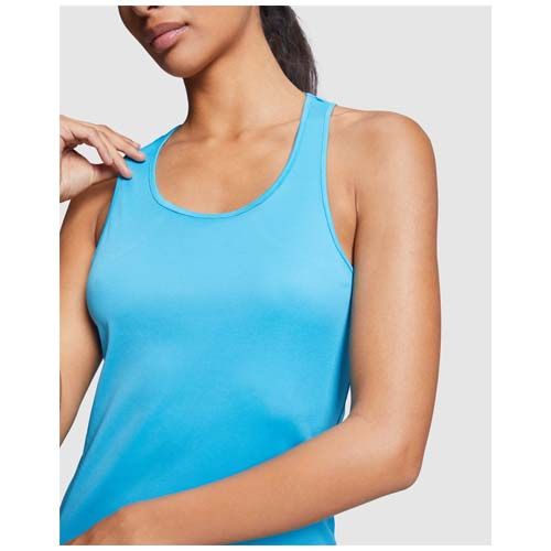 red Camiseta deportiva sin mangas para mujer de 140 g/m² Shura