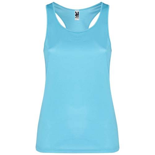 turquesa Camiseta deportiva sin mangas para mujer