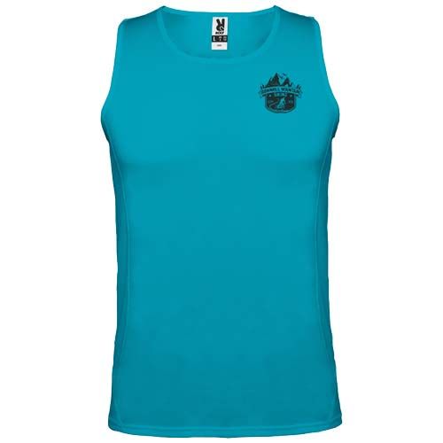 turquesa Camiseta deportiva sin mangas para hombre