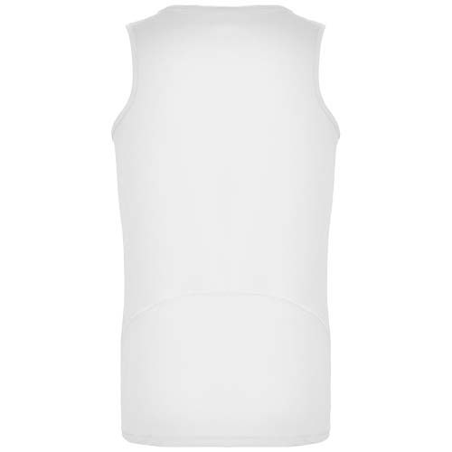 white Camiseta deportiva sin mangas para hombre