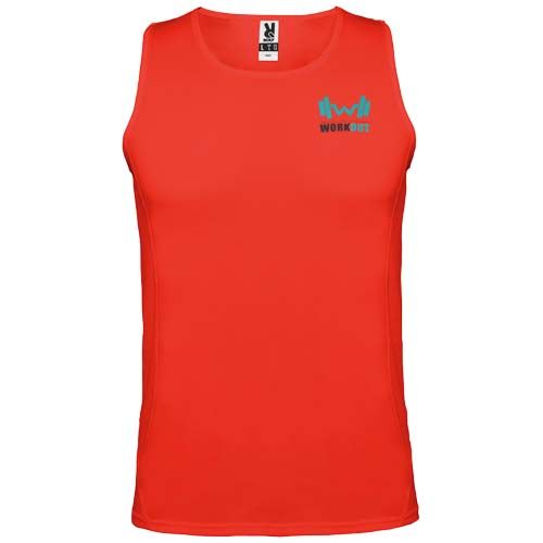 red Camiseta deportiva sin mangas para hombre de 140 g/m² Andre