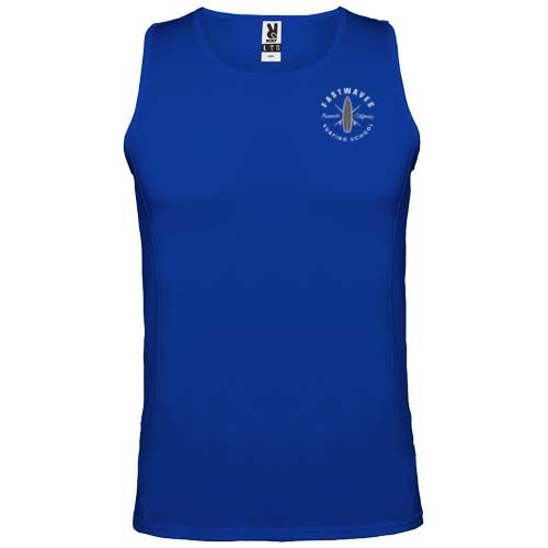 azulón Camiseta deportiva sin mangas para hombre de 140 g/m² Andre